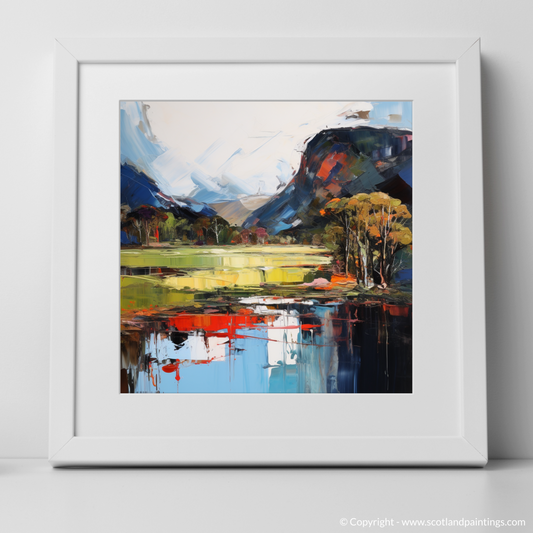 Art Print of Loch Ard, Stirling with a white frame