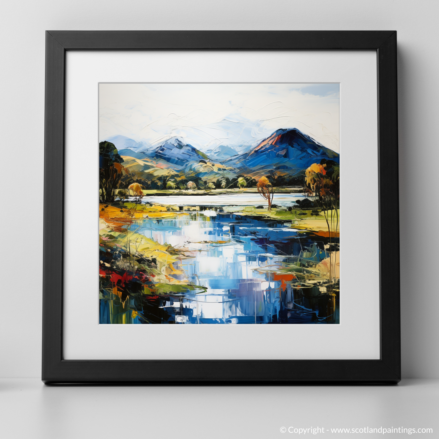 Art Print of Loch Ard, Stirling with a black frame
