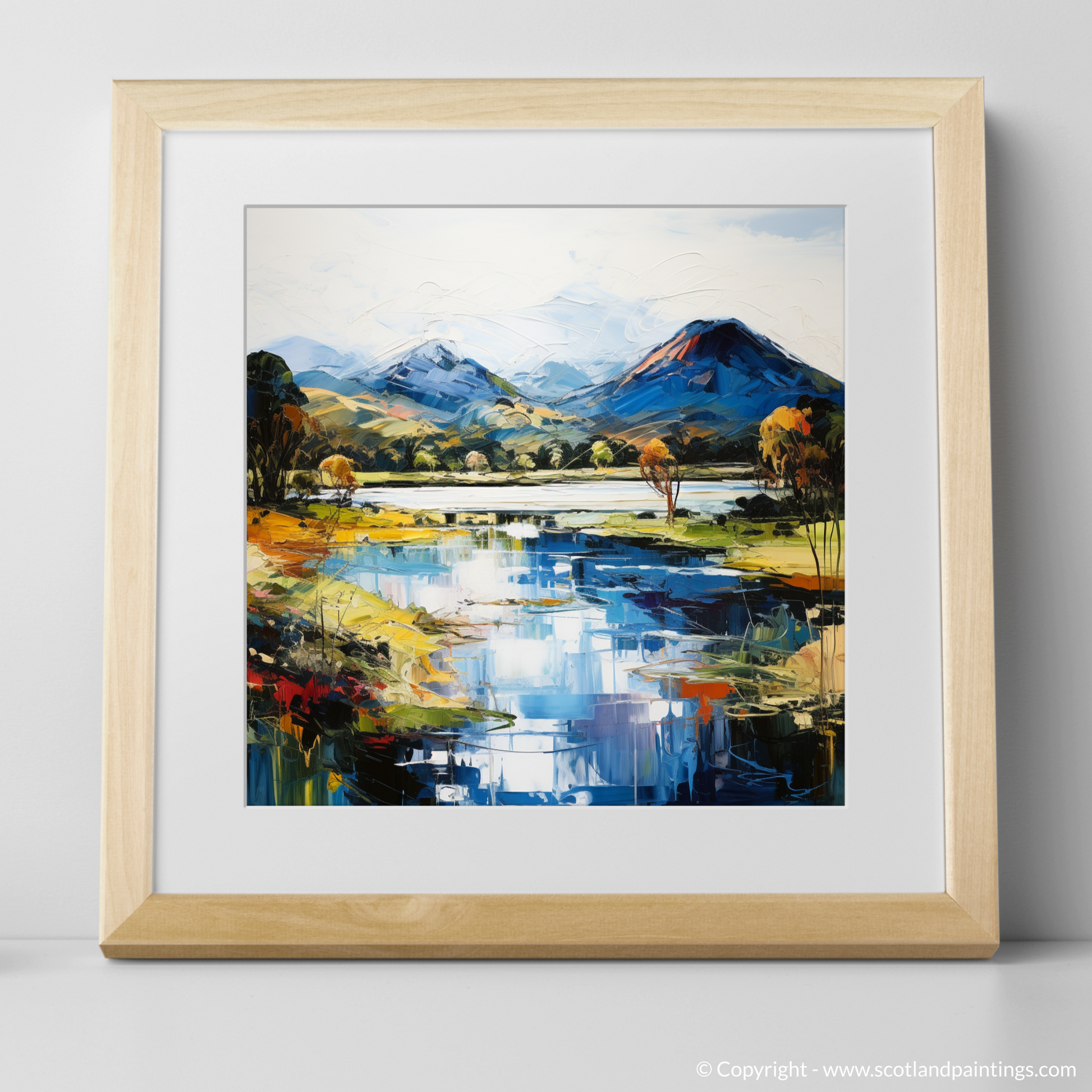Art Print of Loch Ard, Stirling with a natural frame