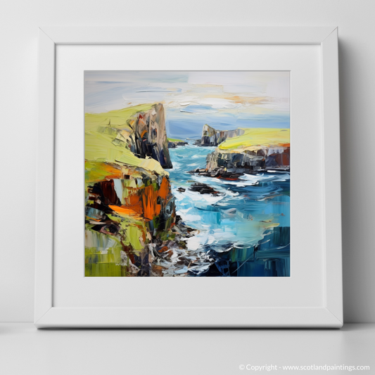 Painting and Art Print of Shetland, North of mainland Scotland. Shetland's Untamed Majesty.