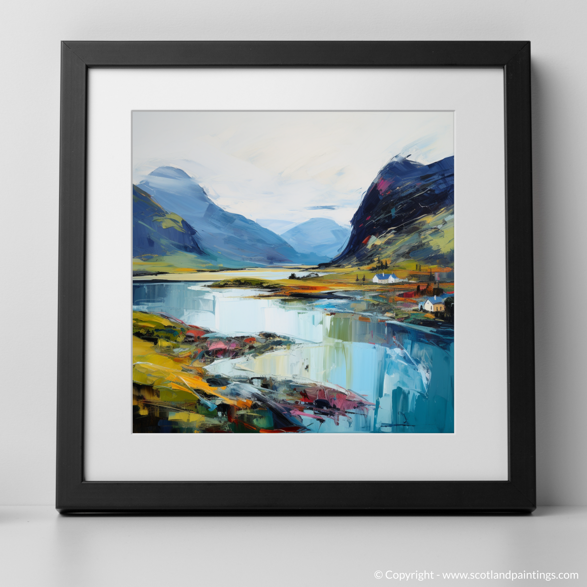 Art Print of Loch Glencoul, Sutherland with a black frame