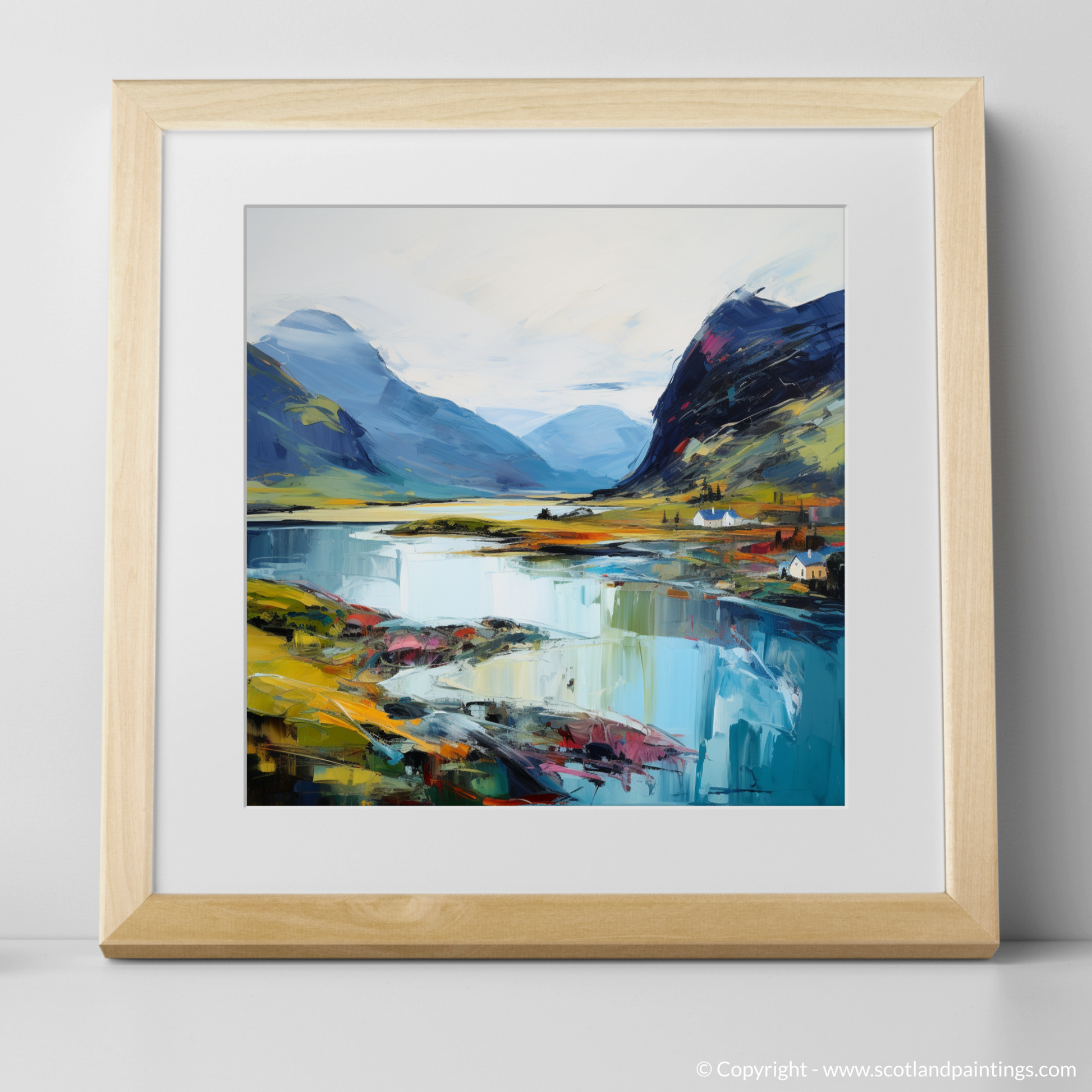 Art Print of Loch Glencoul, Sutherland with a natural frame