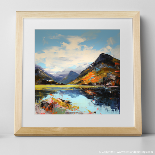Art Print of Loch Glencoul, Sutherland with a natural frame