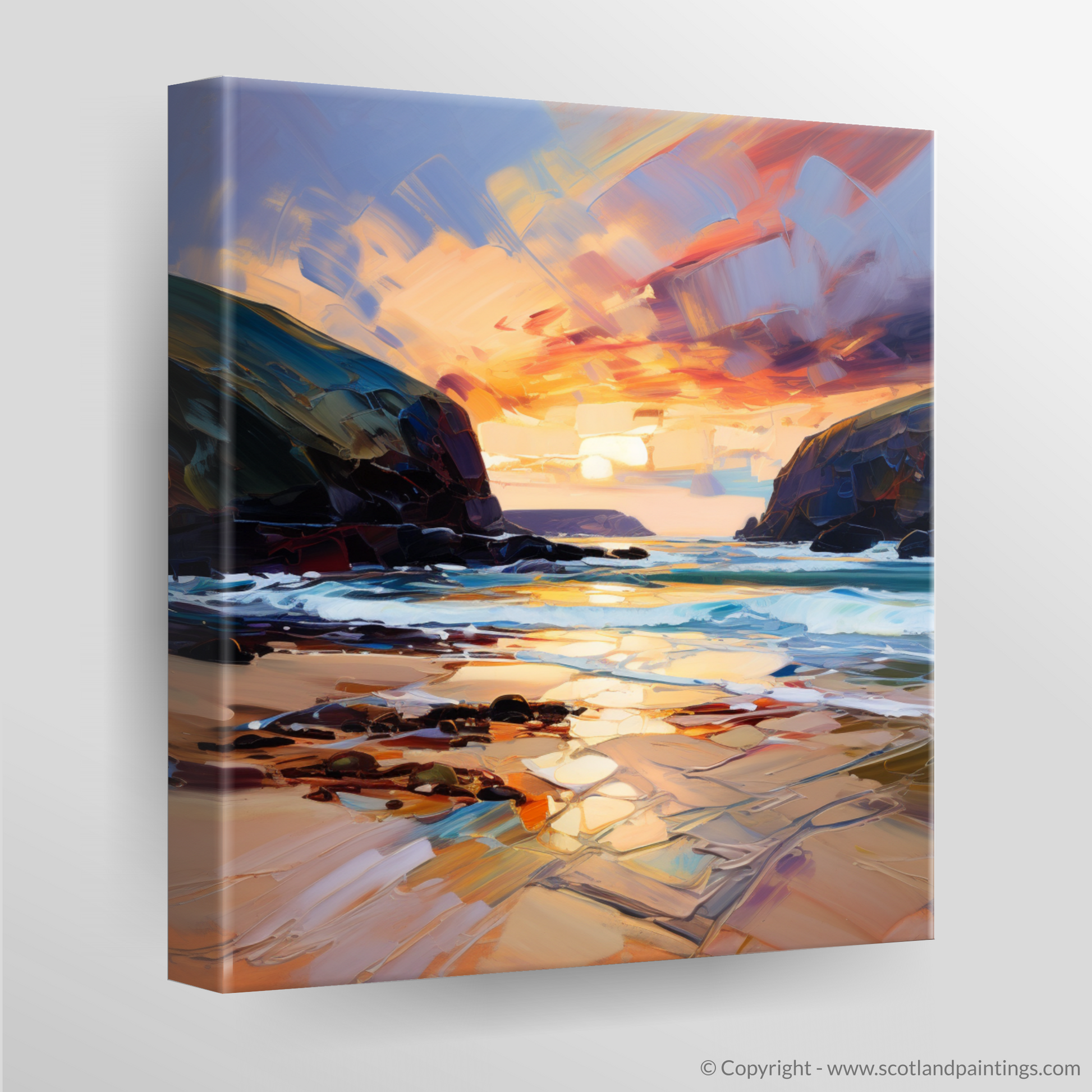 Canvas Print of Sandwood Bay at dusk