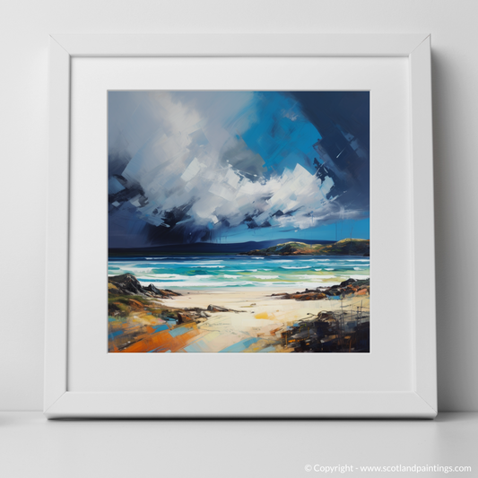 Painting and Art Print of Traigh Mhor with a stormy sky. Stormy Serenade at Traigh Mhor.