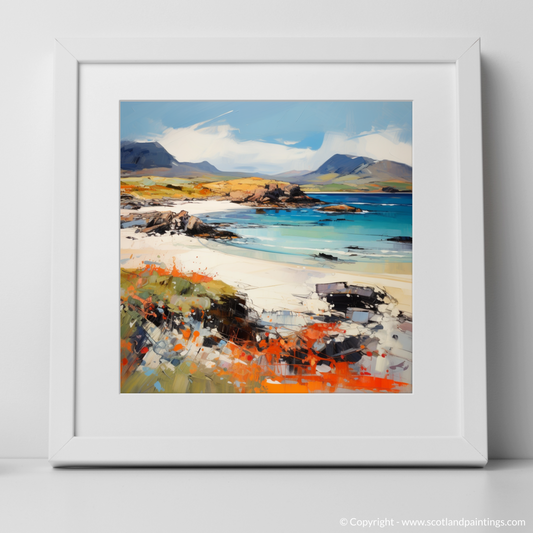 Painting and Art Print of Coral Beach, Claigan, Isle of Skye. Wild Rhythms of Coral Beach: An Expressionist Ode to Scottish Coves.