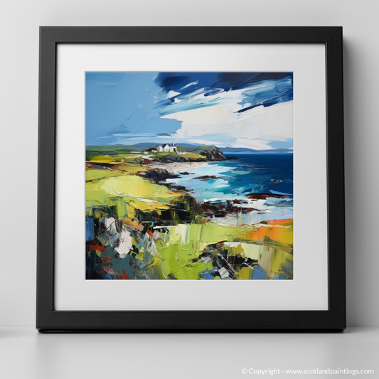 Art Print of Sound of Iona, Isle of Iona with a black frame