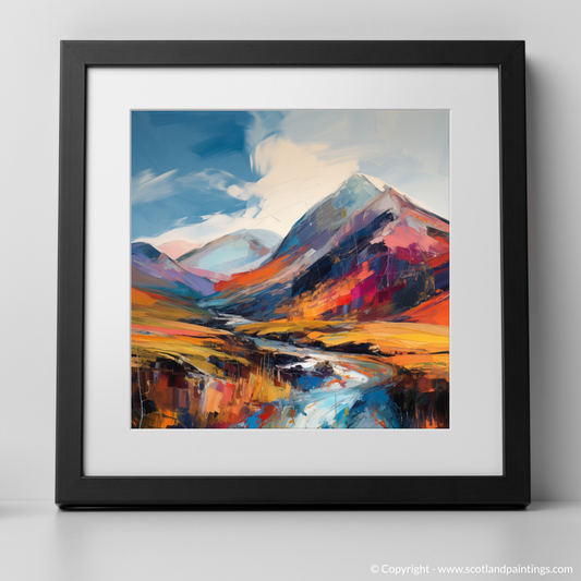 Art Print of Meall nan Tarmachan with a black frame