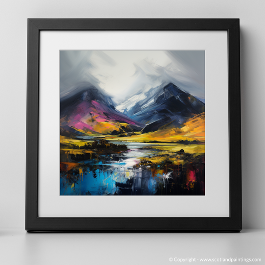 Art Print of Meall nan Tarmachan with a black frame