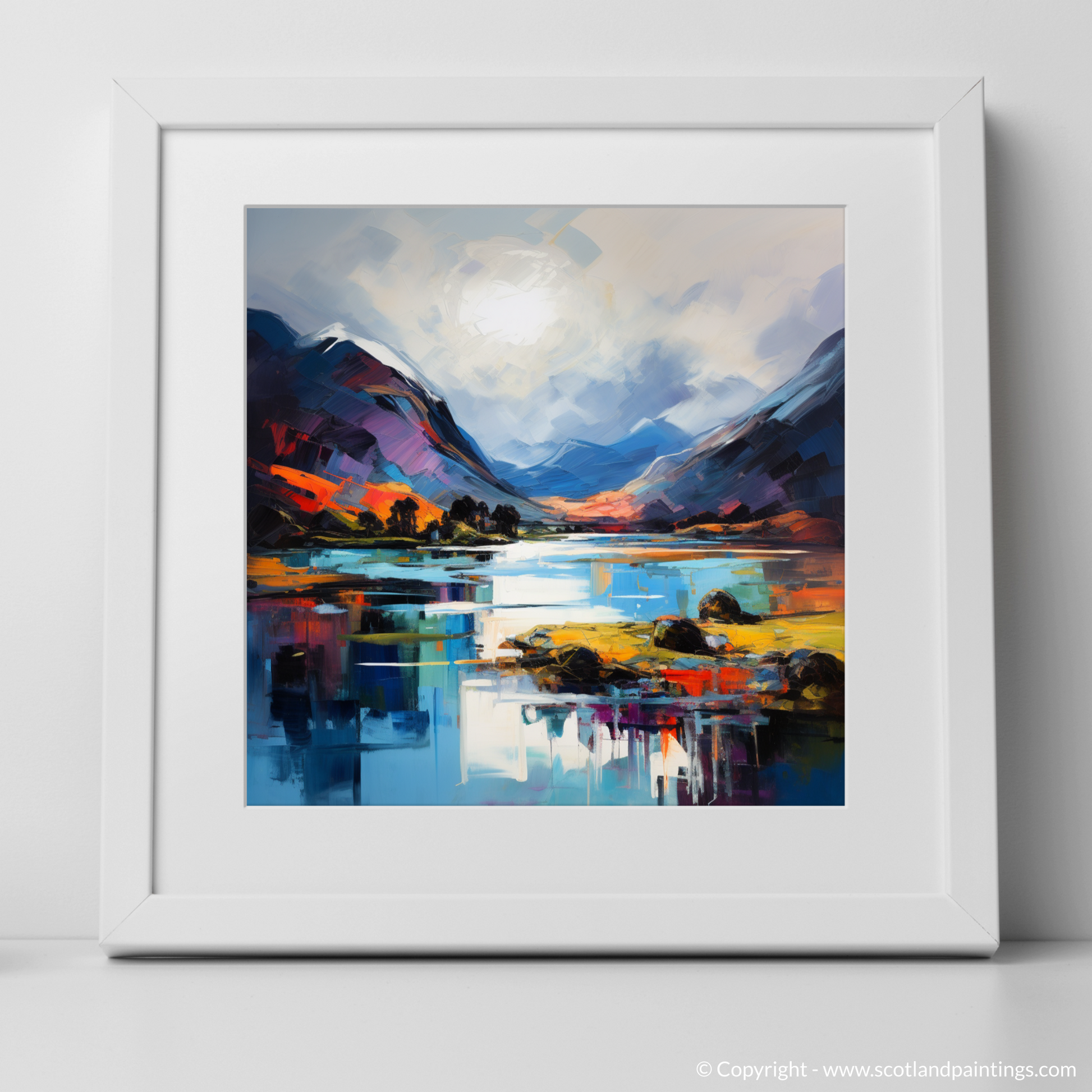 Art Print of Loch Shiel, Highlands with a white frame