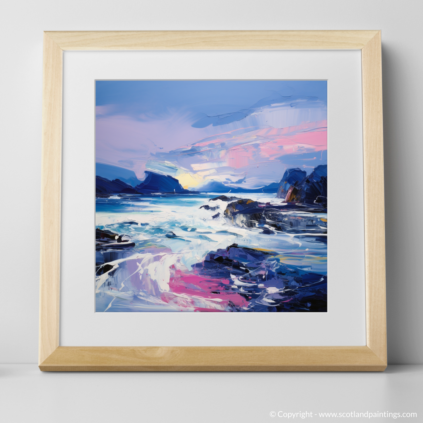 Painting and Art Print of Sound of Iona, Isle of Iona. Sound of Iona: An Expressionist Ode to Scottish Coves.