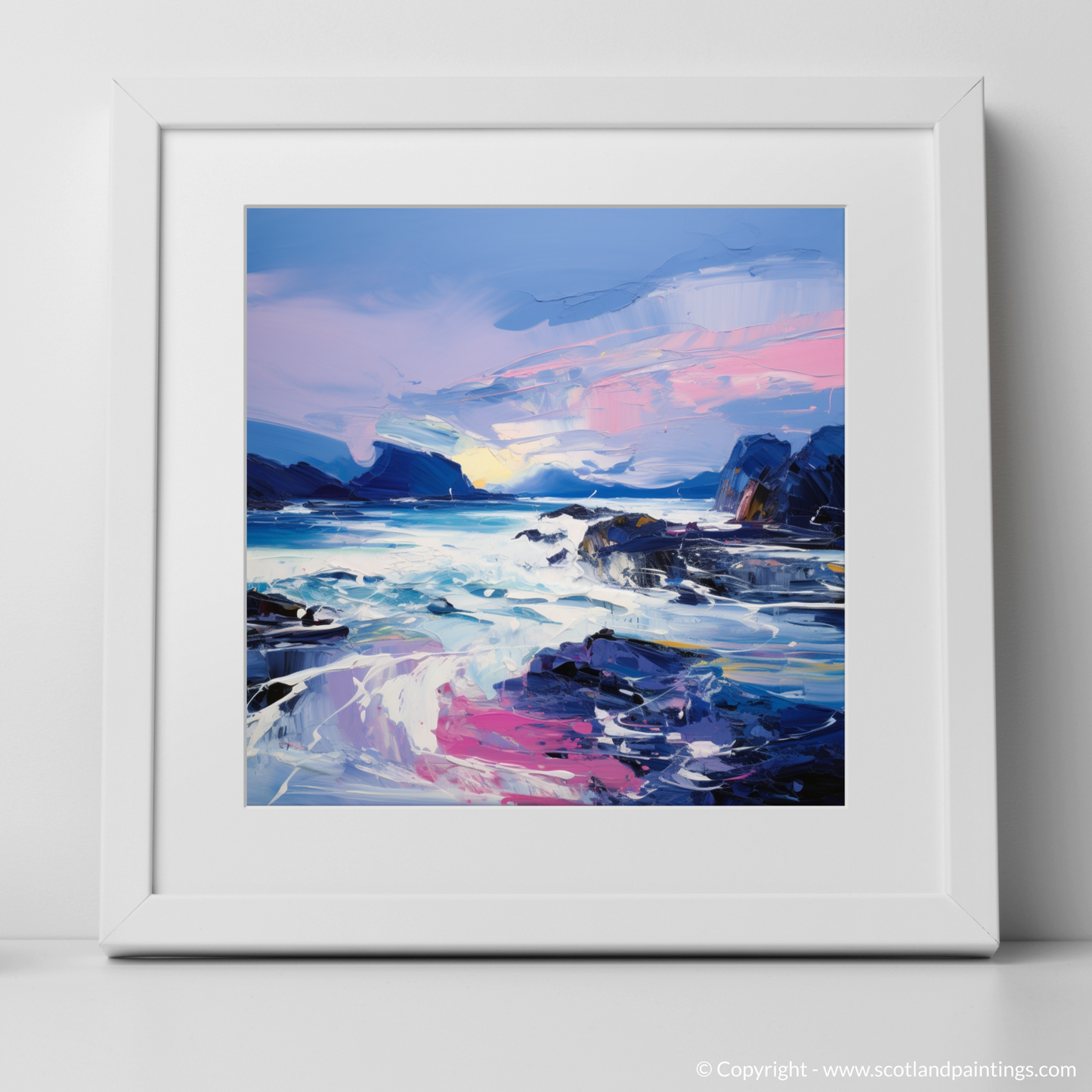 Painting and Art Print of Sound of Iona, Isle of Iona. Sound of Iona: An Expressionist Ode to Scottish Coves.