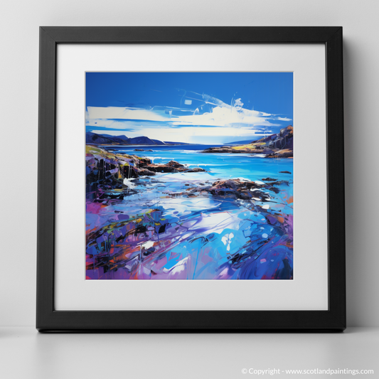 Painting and Art Print of Sound of Iona, Isle of Iona. Sound of Iona: An Expressionist Ode to Scottish Coastal Beauty.