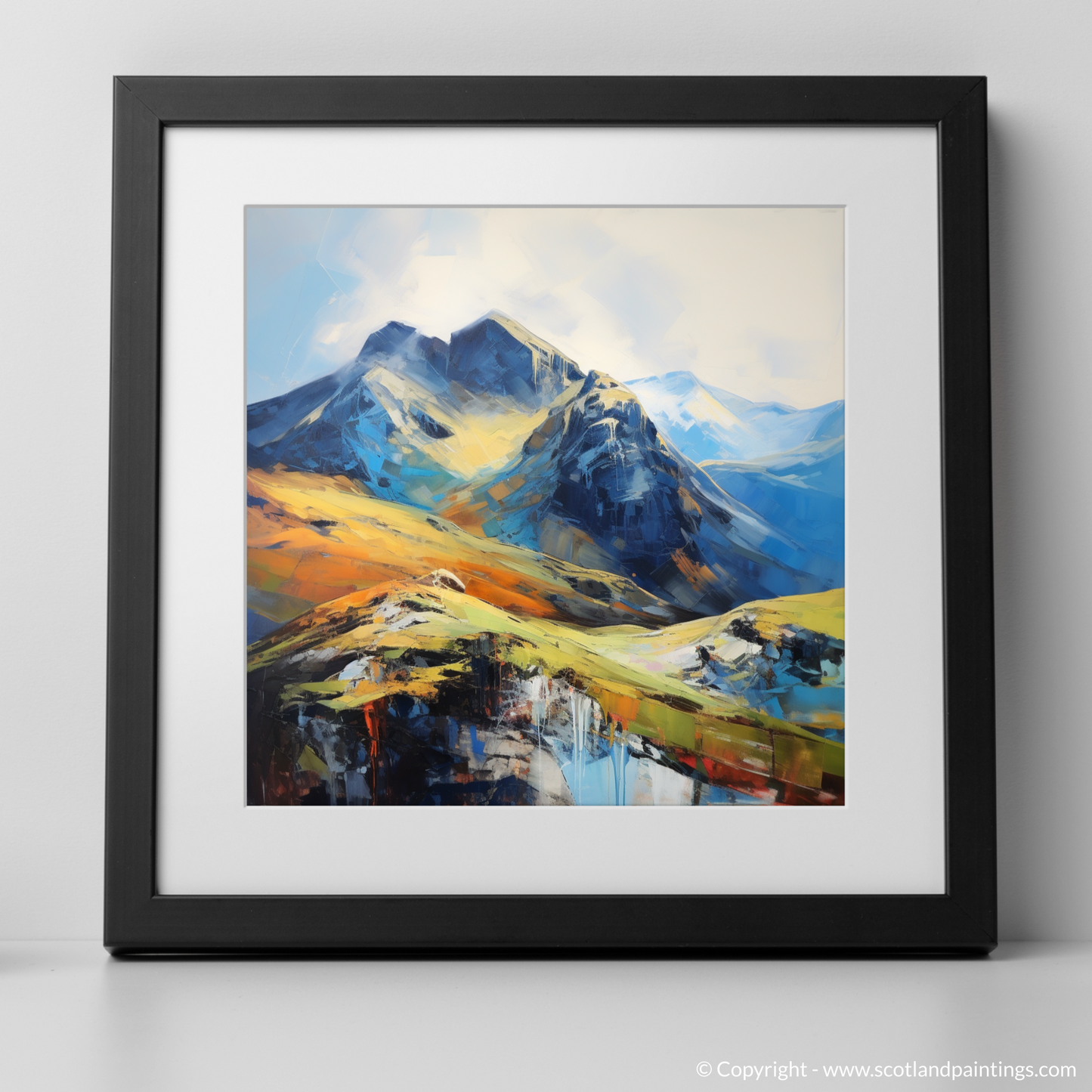 Art Print of The Cobbler, Arrochar Alps with a black frame