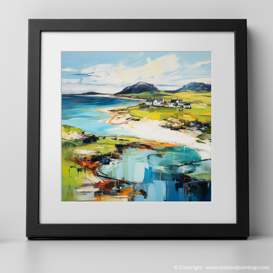 Art Print of Isle of Barra, Outer Hebrides with a black frame