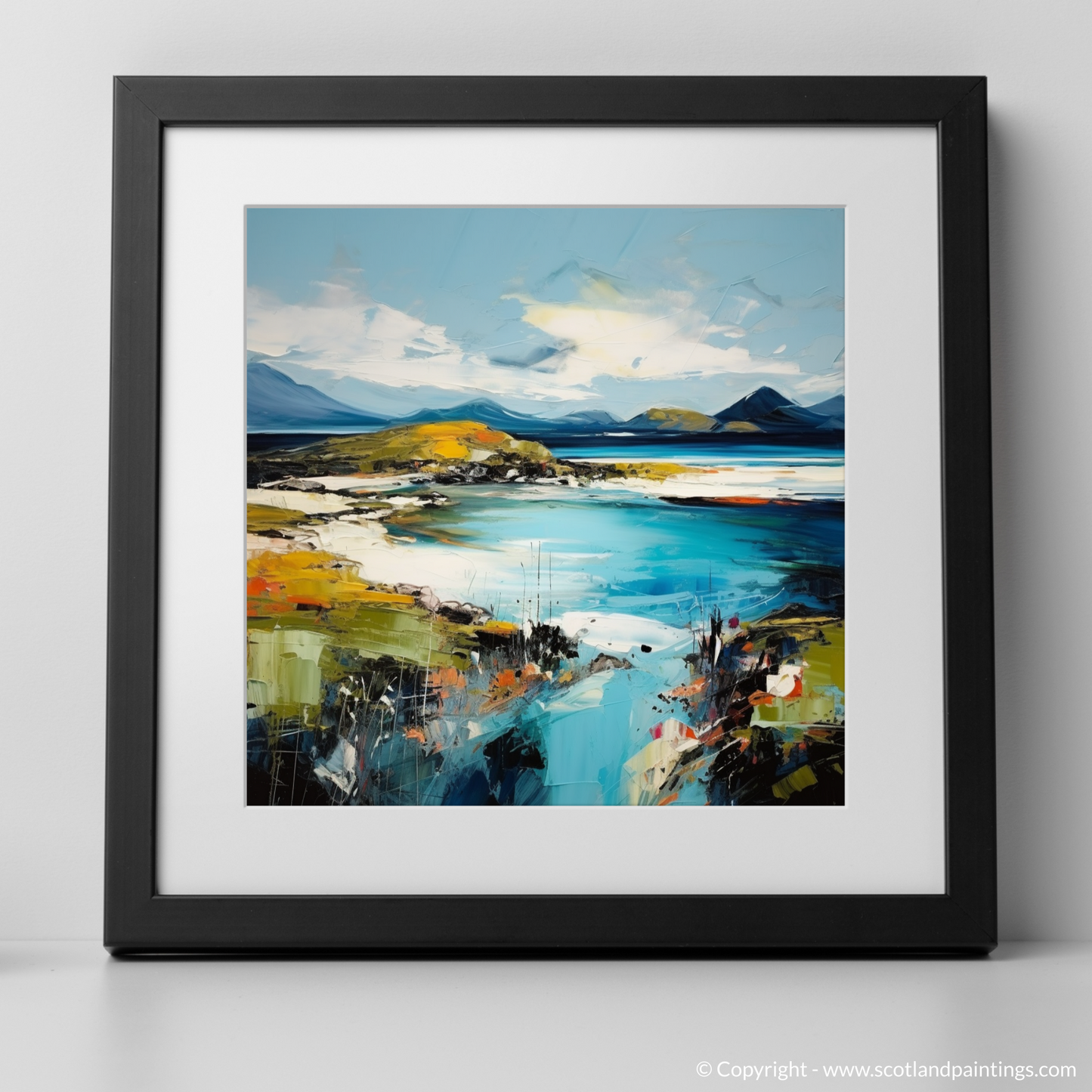 Art Print of Isle of Barra, Outer Hebrides with a black frame