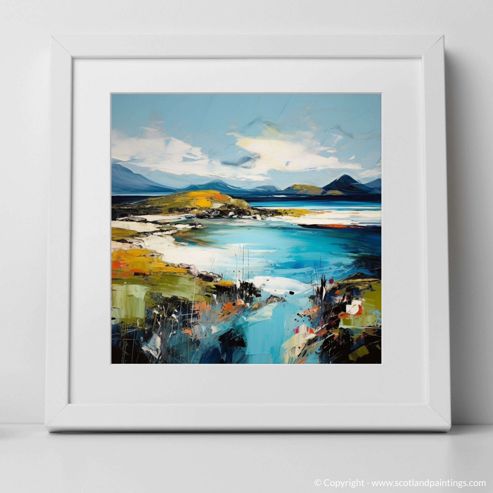 Art Print of Isle of Barra, Outer Hebrides with a white frame