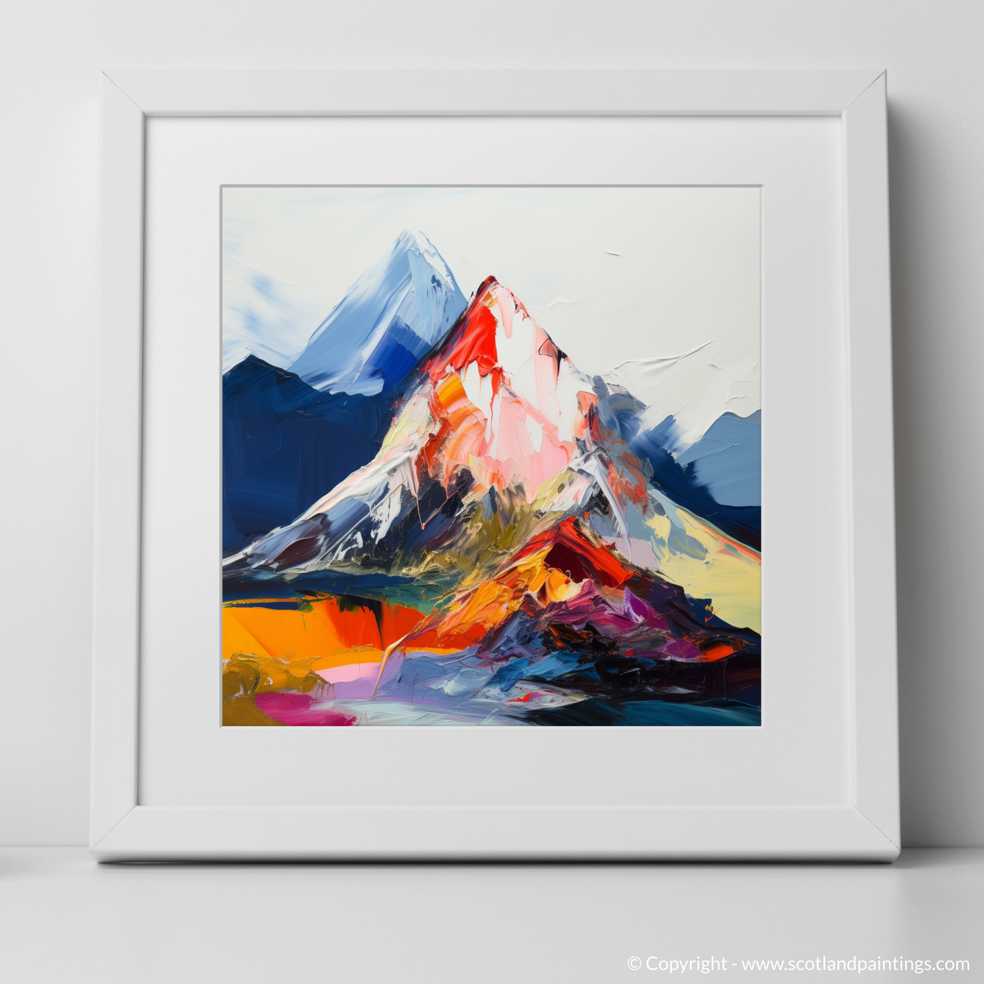 Art Print of Mount Keen with a white frame