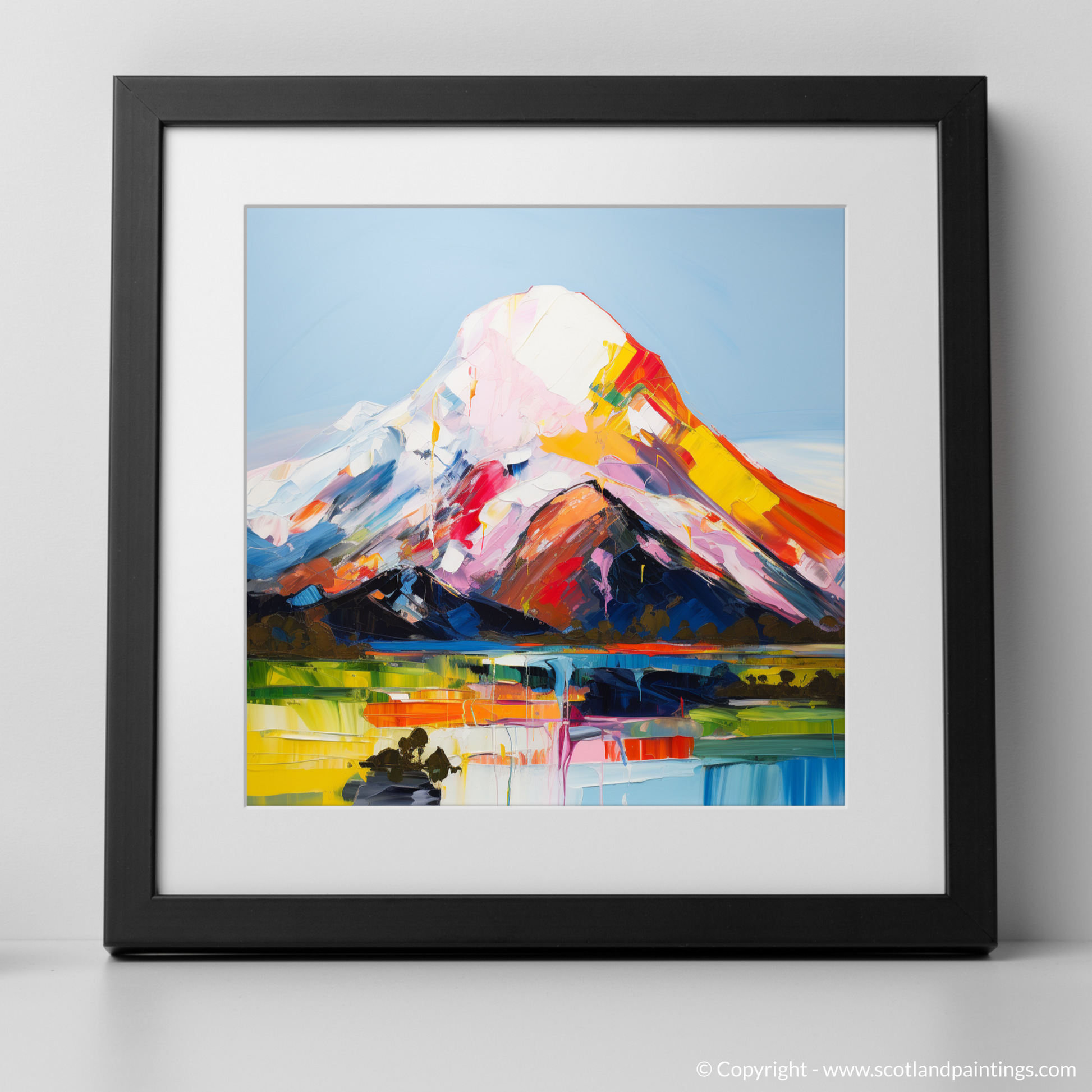 Art Print of Mount Keen with a black frame