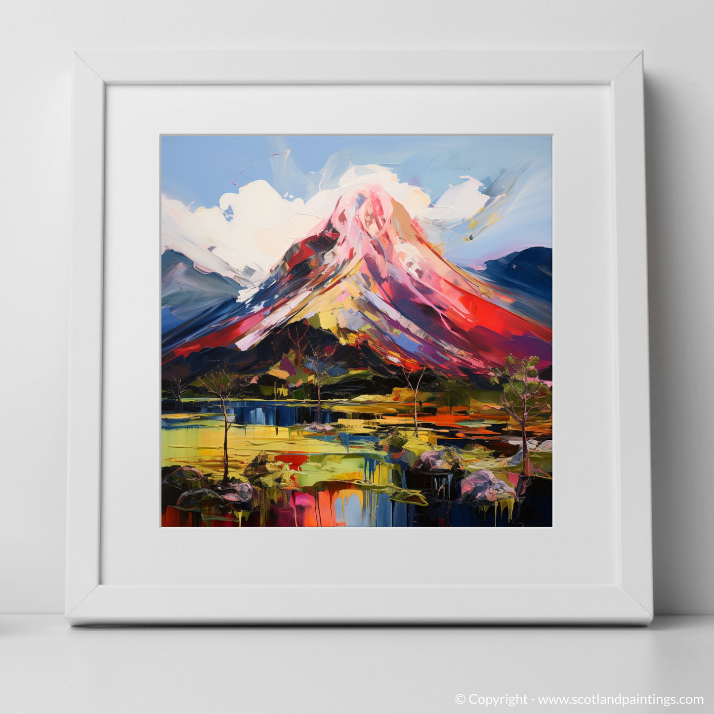 Art Print of Ben Lomond with a white frame