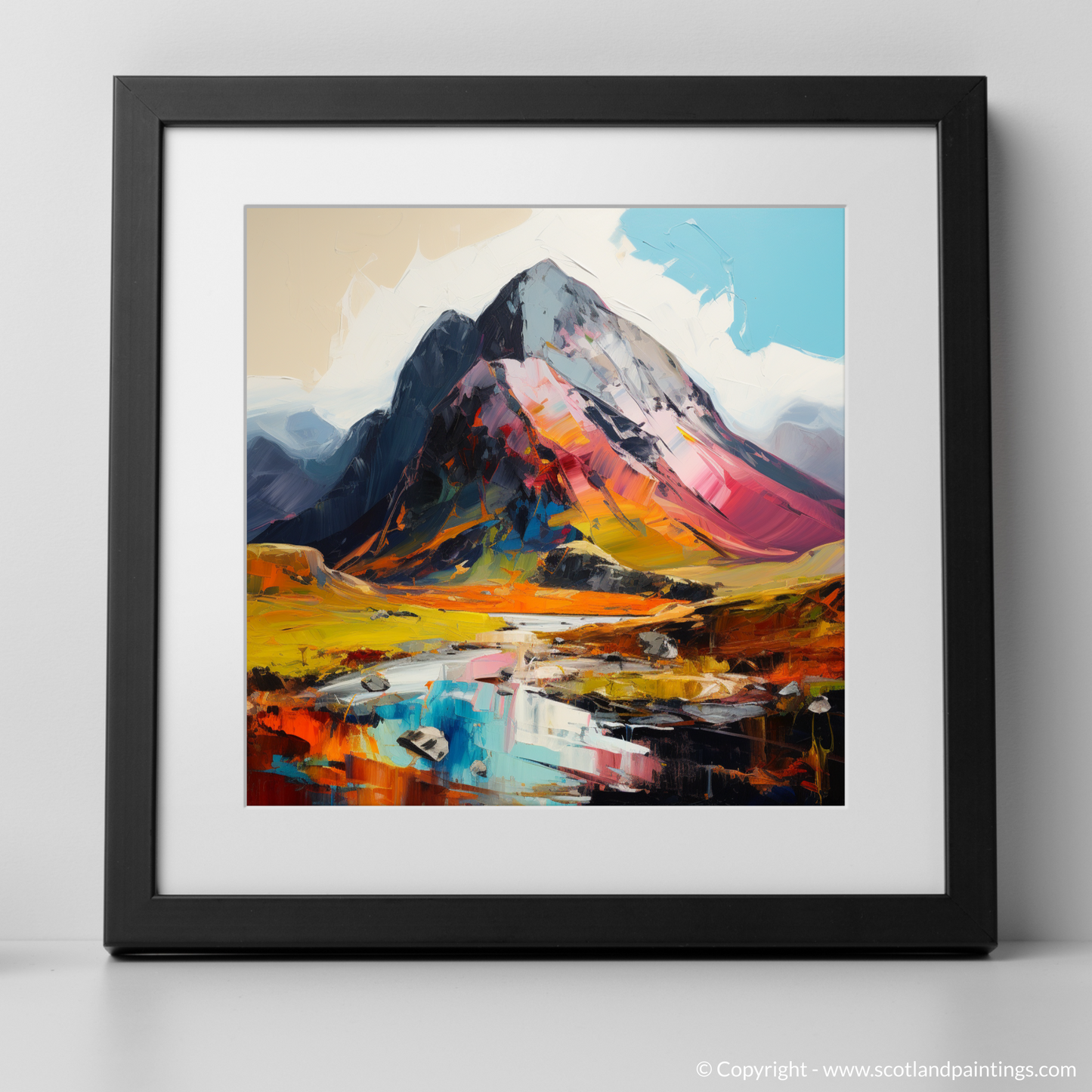 Art Print of Sgurr Dearg, Highlands with a black frame