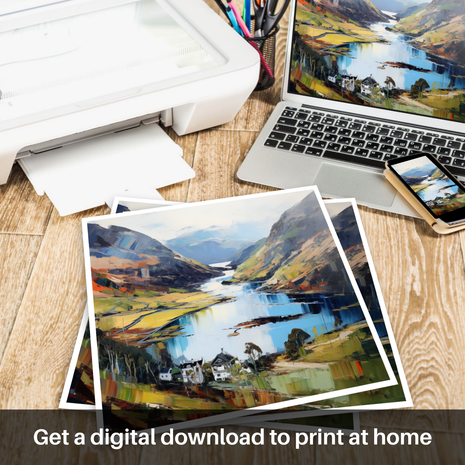 Downloadable and printable picture of Glenfinnan, Highlands