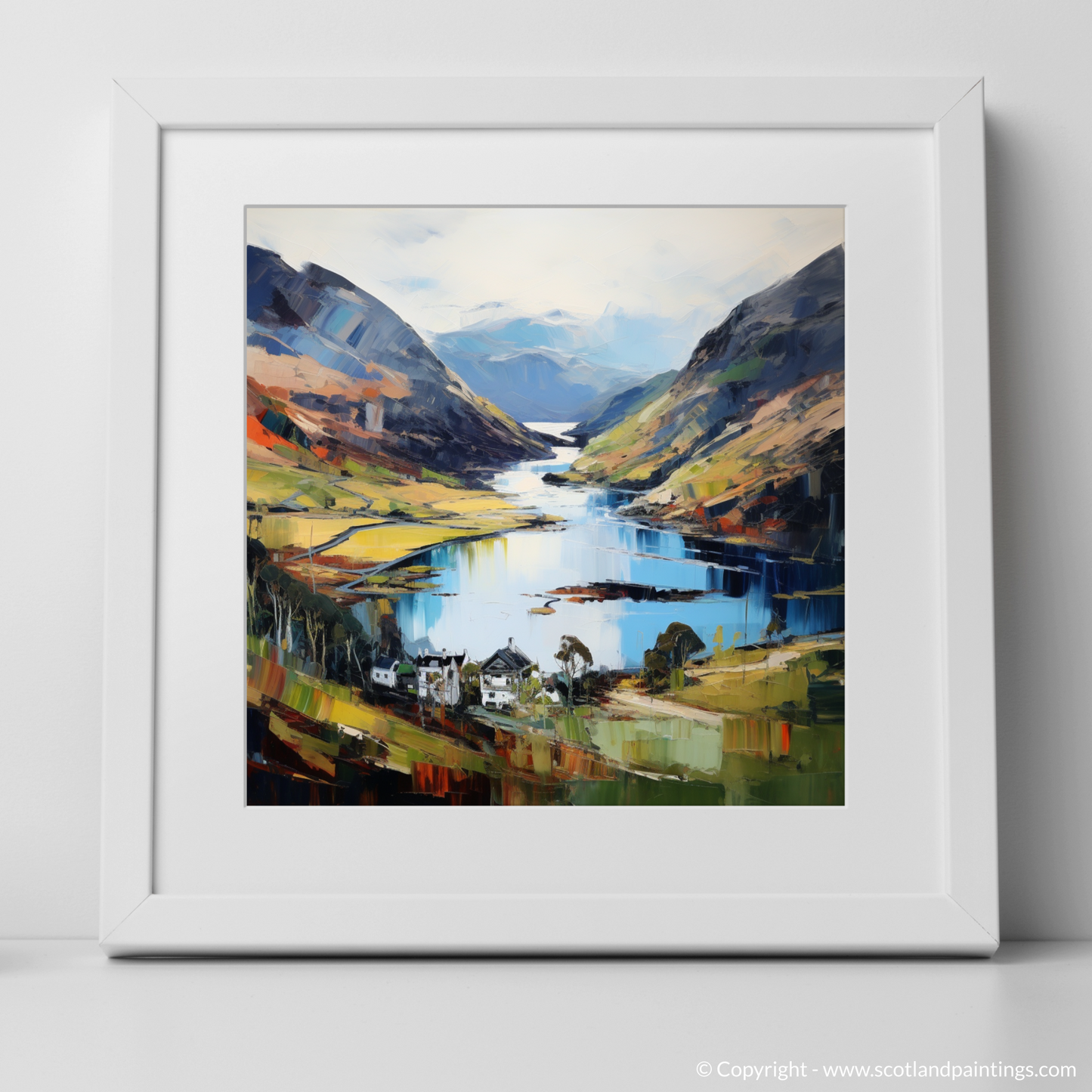 Art Print of Glenfinnan, Highlands with a white frame