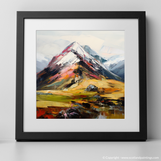 Art Print of Meall Garbh (Ben Lawers) with a black frame