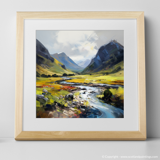 Painting and Art Print of Glen Coe, Highlands. Highland Whirl: An Expressionist Ode to Glen Coe.