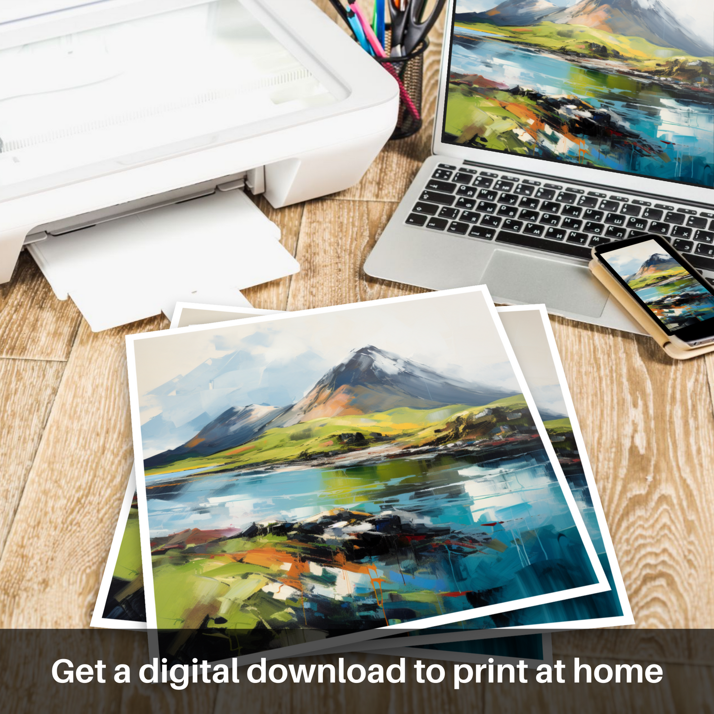 Downloadable and printable picture of Ben More, Isle of Mull