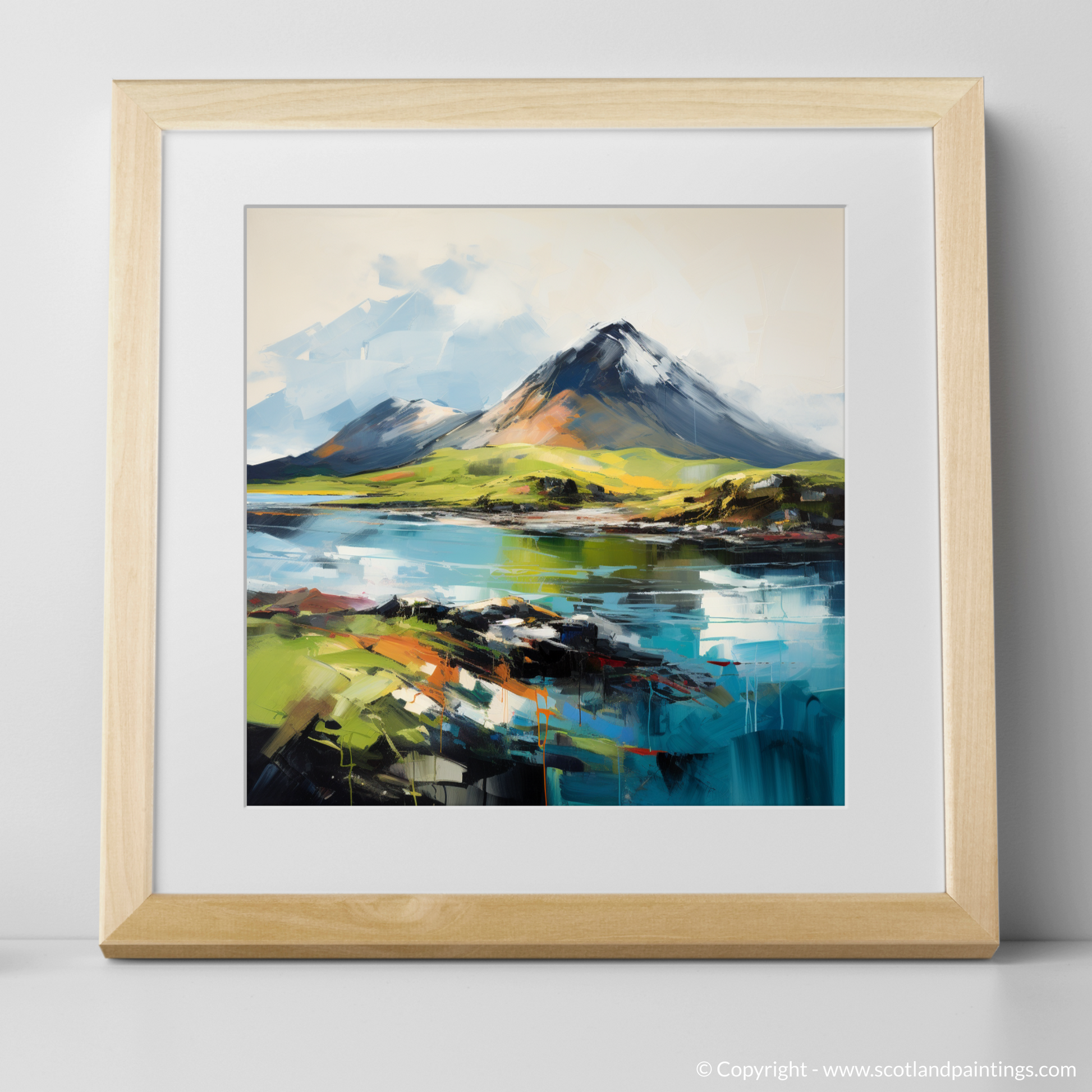 Art Print of Ben More, Isle of Mull with a natural frame