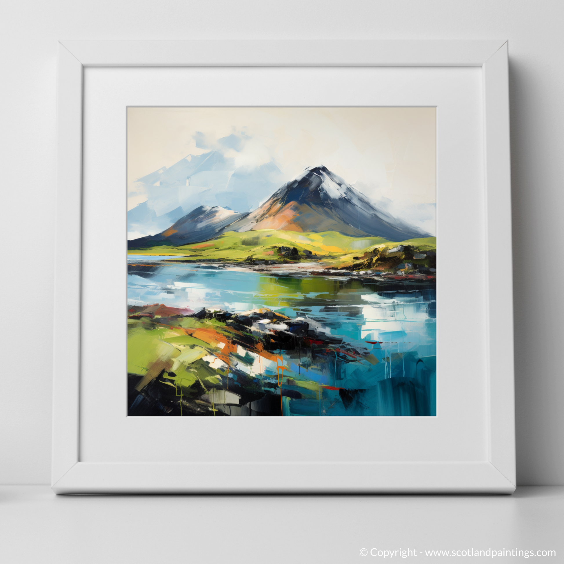 Art Print of Ben More, Isle of Mull with a white frame