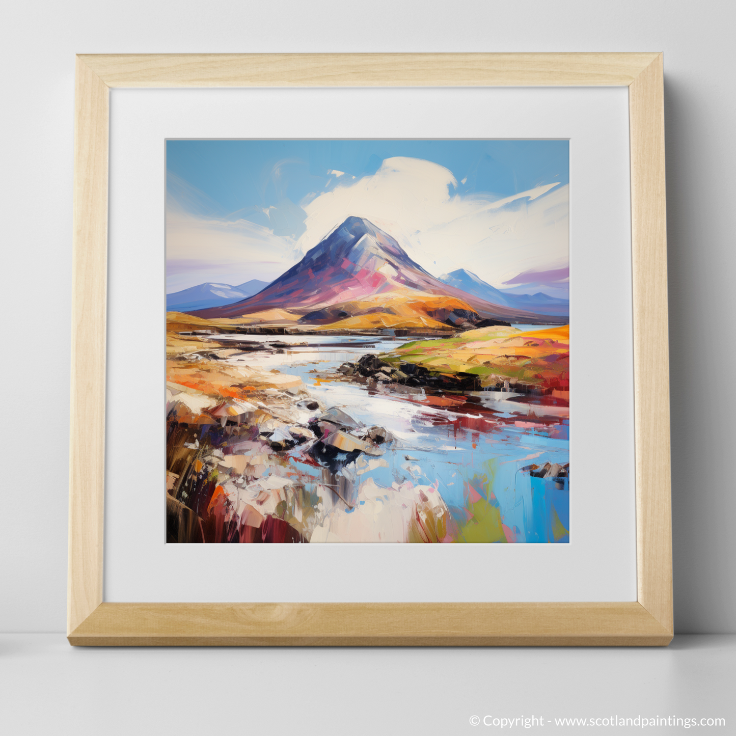 Art Print of Ben More, Isle of Mull with a natural frame