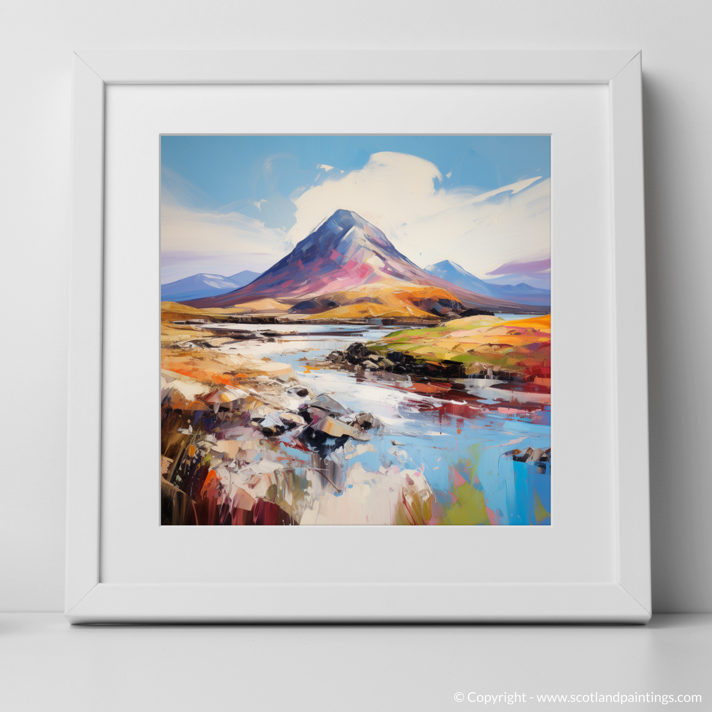 Art Print of Ben More, Isle of Mull with a white frame