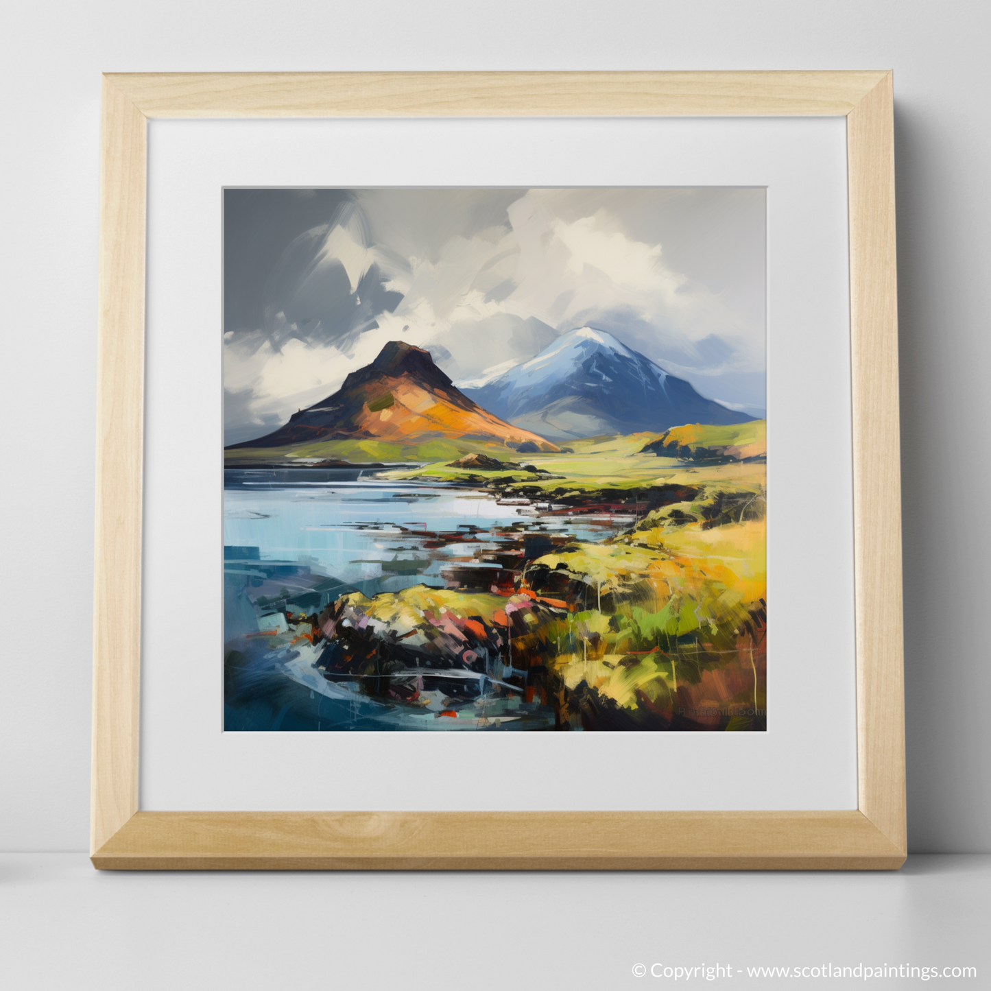 Art Print of Ben More, Isle of Mull with a natural frame