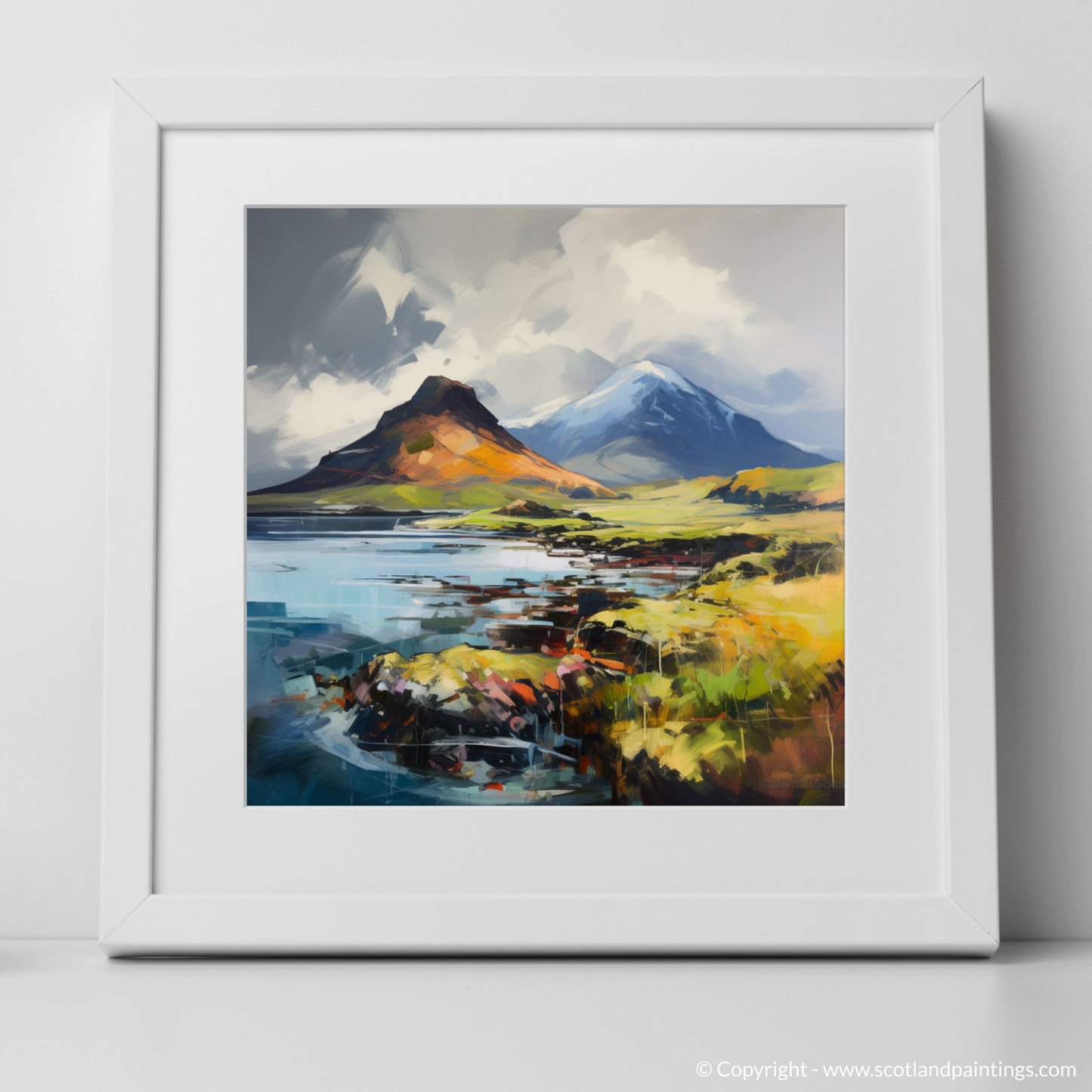 Art Print of Ben More, Isle of Mull with a white frame