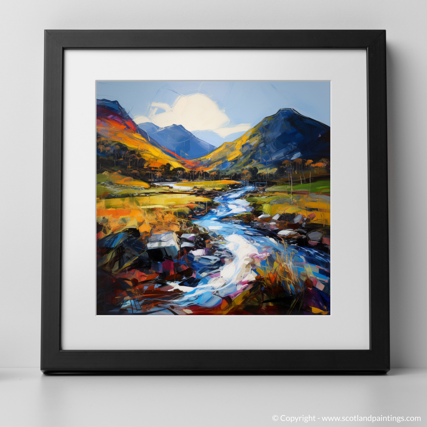 Art Print of Glen Esk, Angus with a black frame