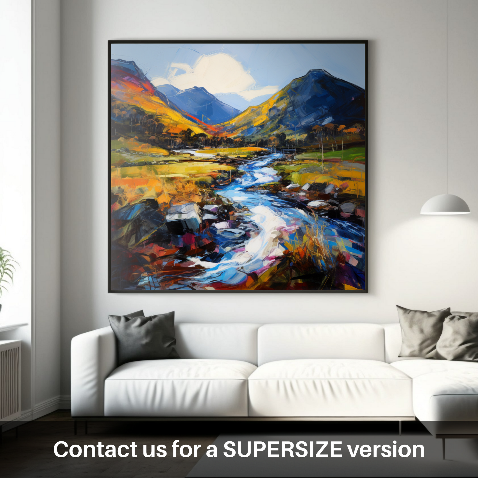 Huge supersize print of Glen Esk, Angus