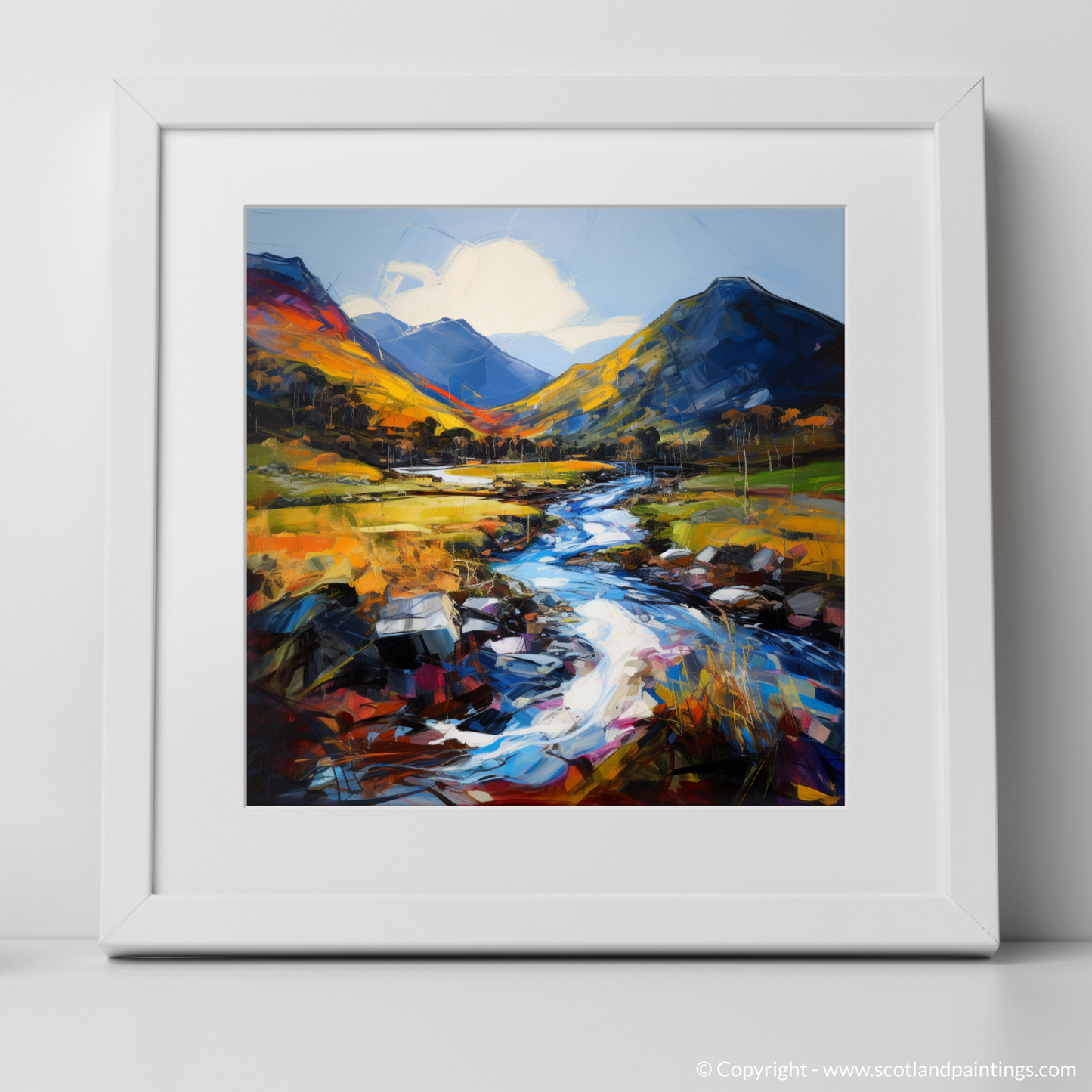 Art Print of Glen Esk, Angus with a white frame