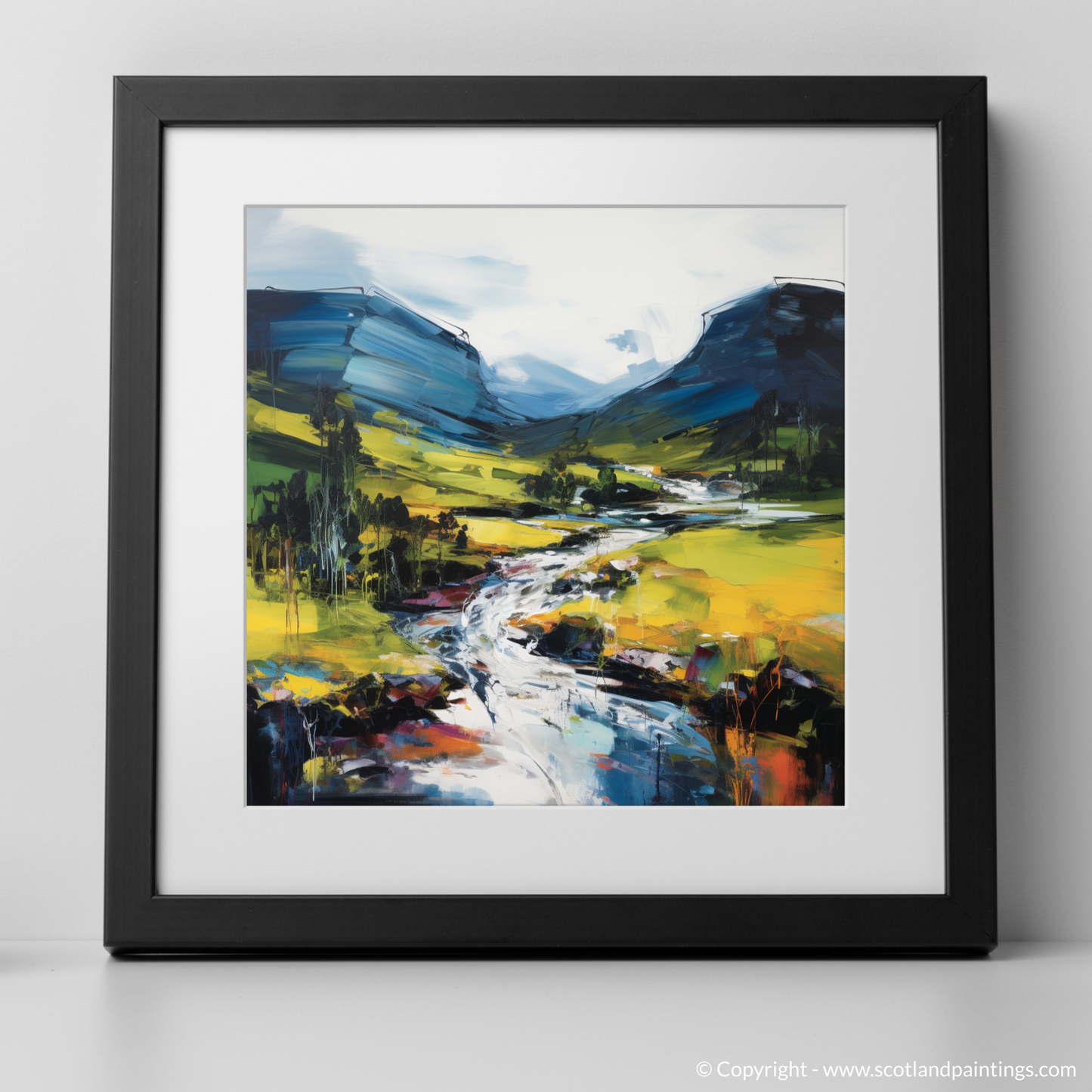 Art Print of Glen Esk, Angus with a black frame