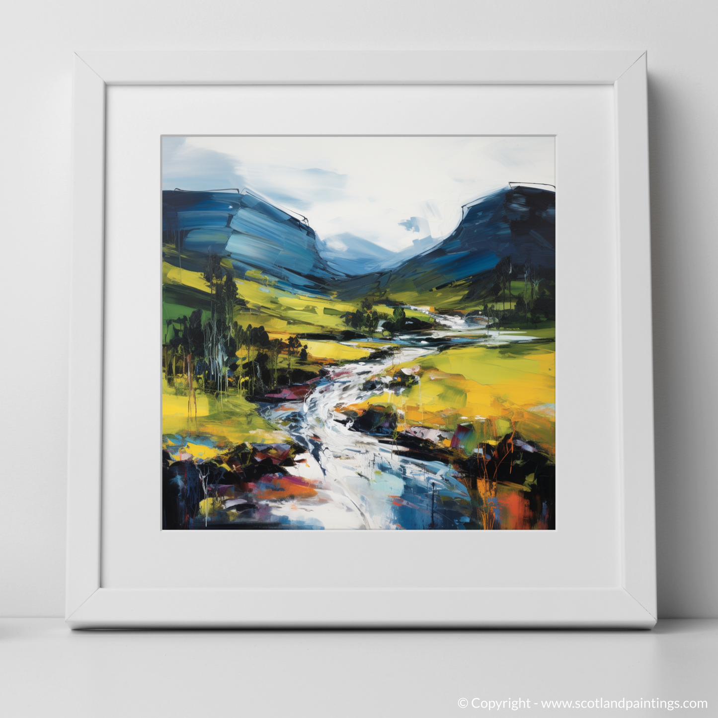 Art Print of Glen Esk, Angus with a white frame