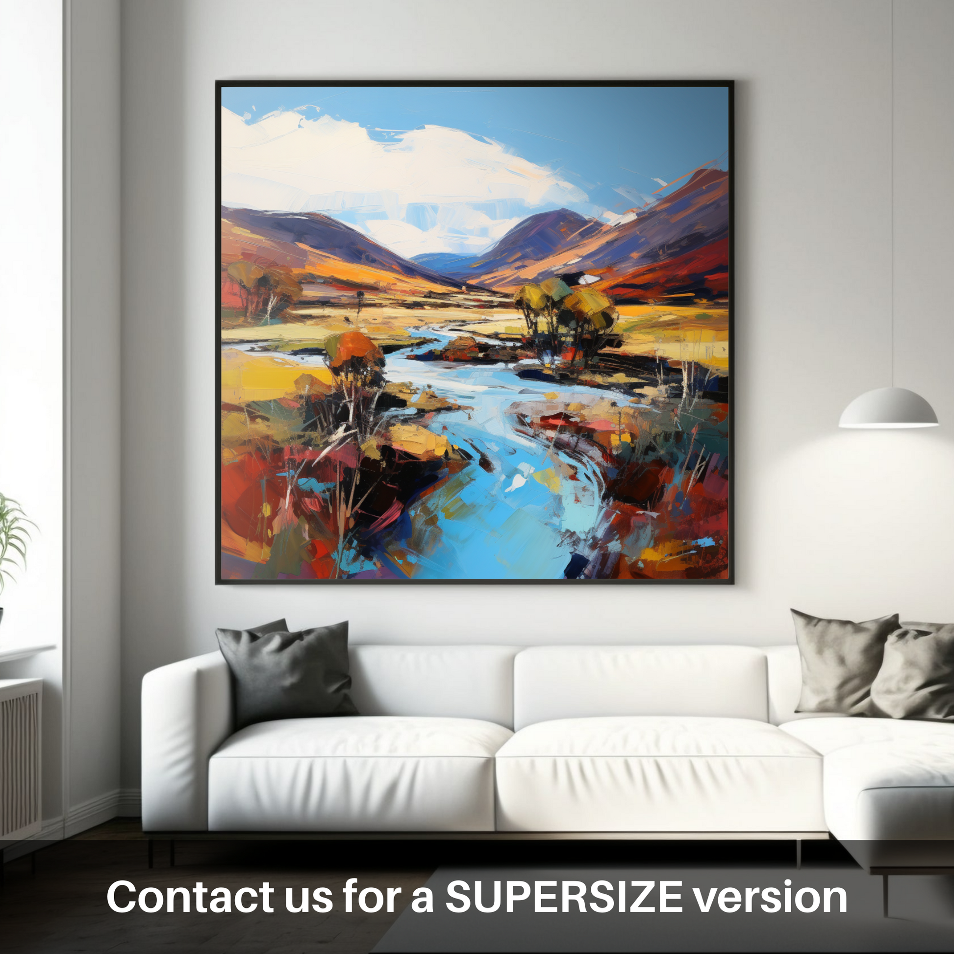 Huge supersize print of Glen Esk, Angus