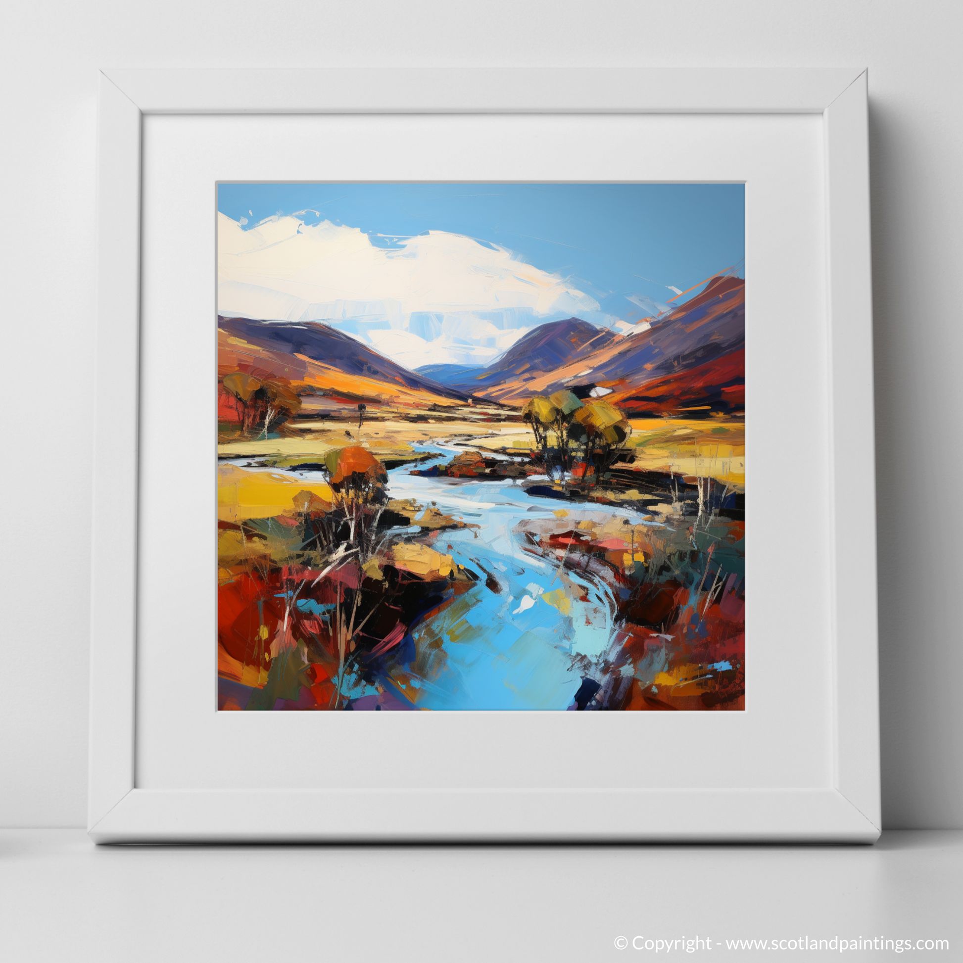 Art Print of Glen Esk, Angus with a white frame