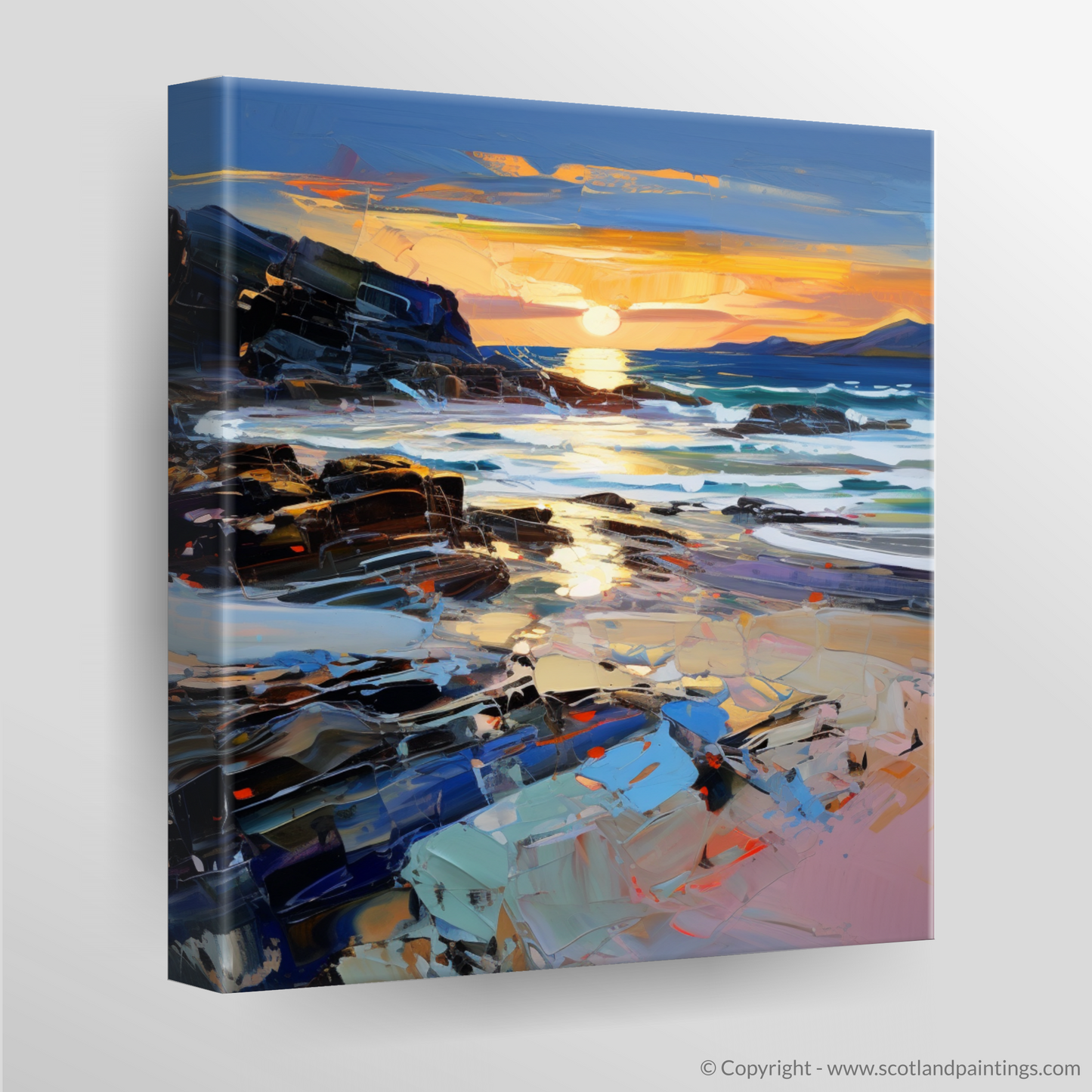 Canvas Print of Seilebost Beach at dusk