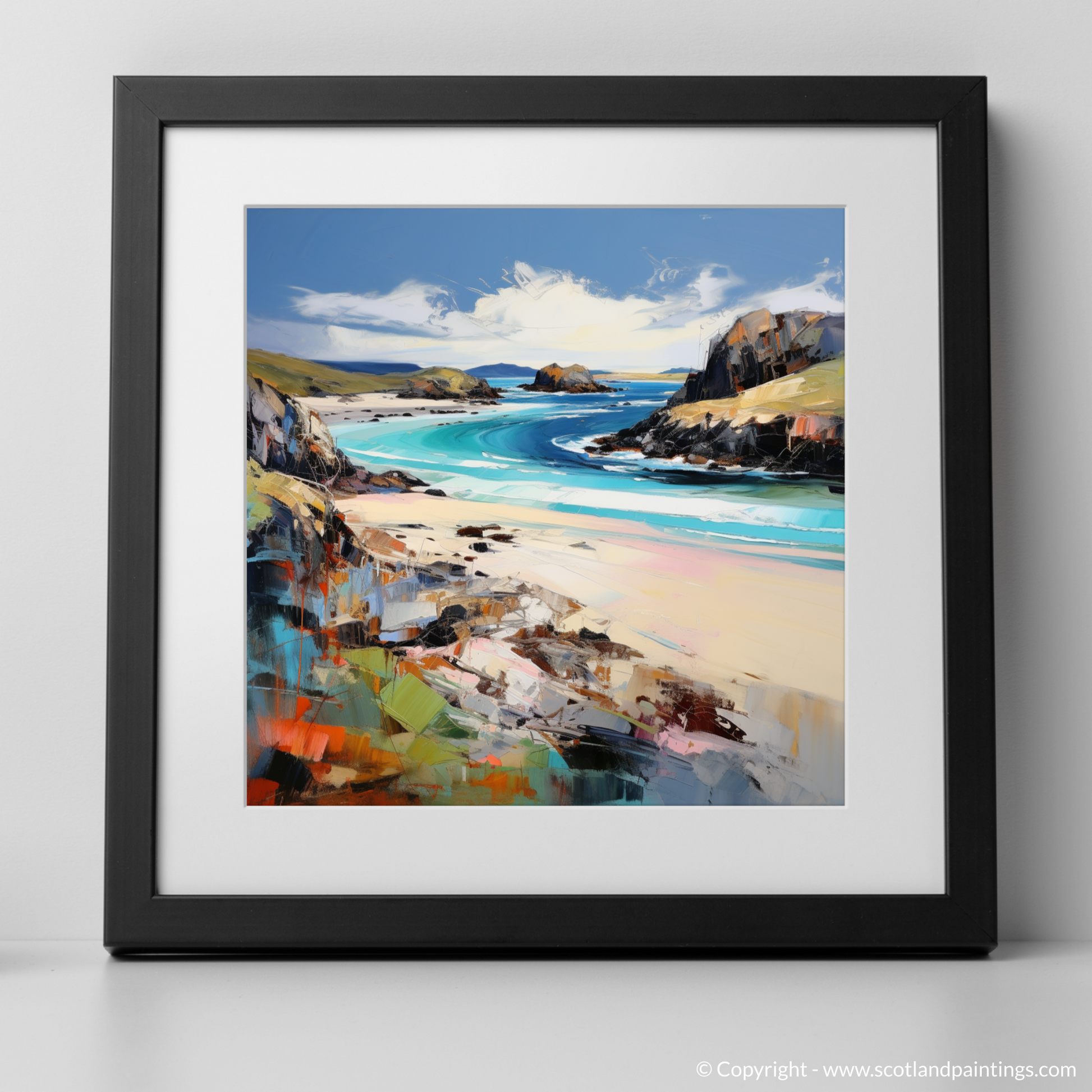 Art Print of Balnakeil Bay, Durness, Sutherland with a black frame