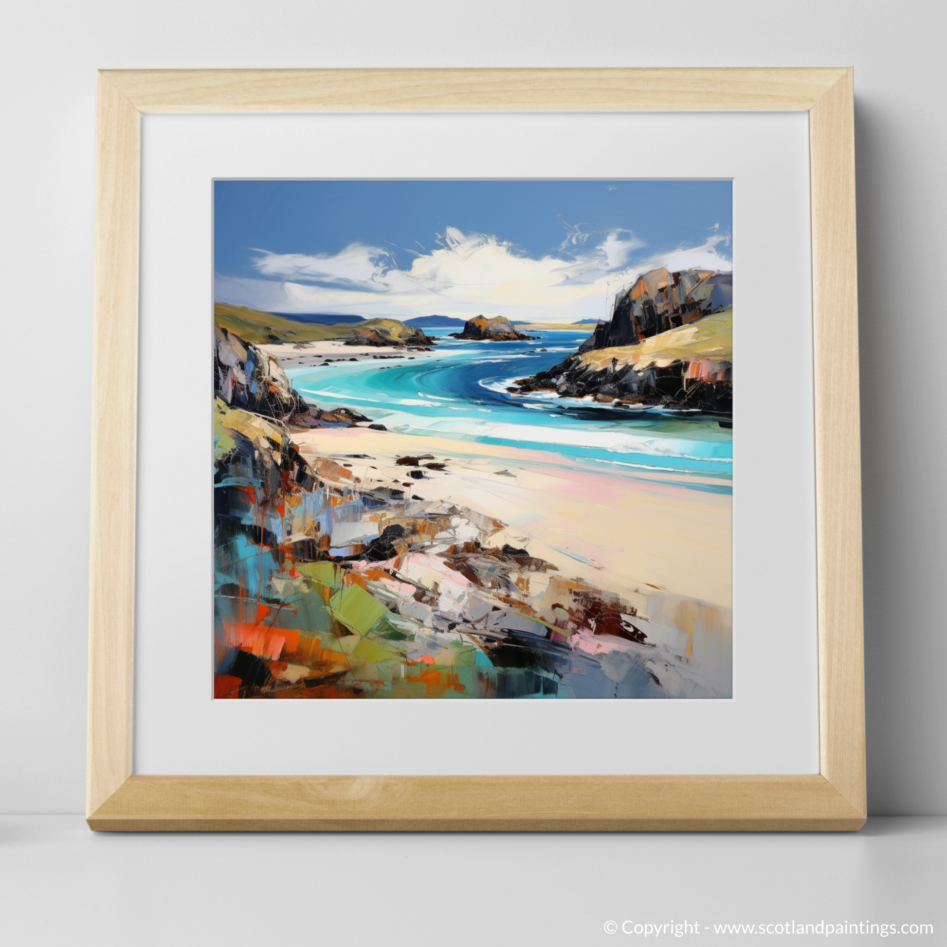 Art Print of Balnakeil Bay, Durness, Sutherland with a natural frame