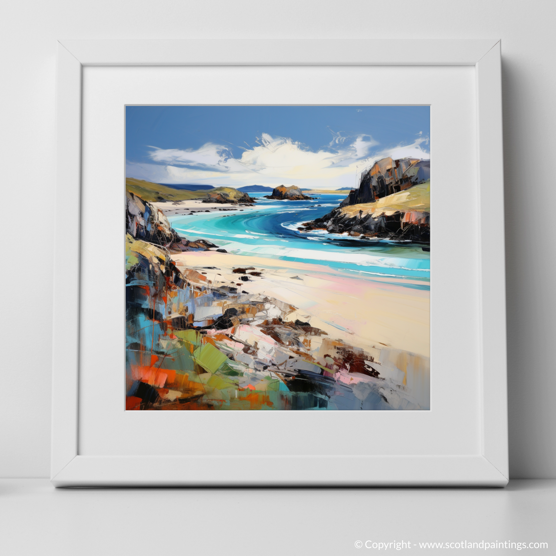 Art Print of Balnakeil Bay, Durness, Sutherland with a white frame