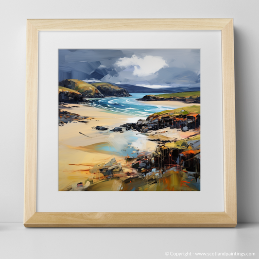 Art Print of Balnakeil Bay, Durness, Sutherland with a natural frame