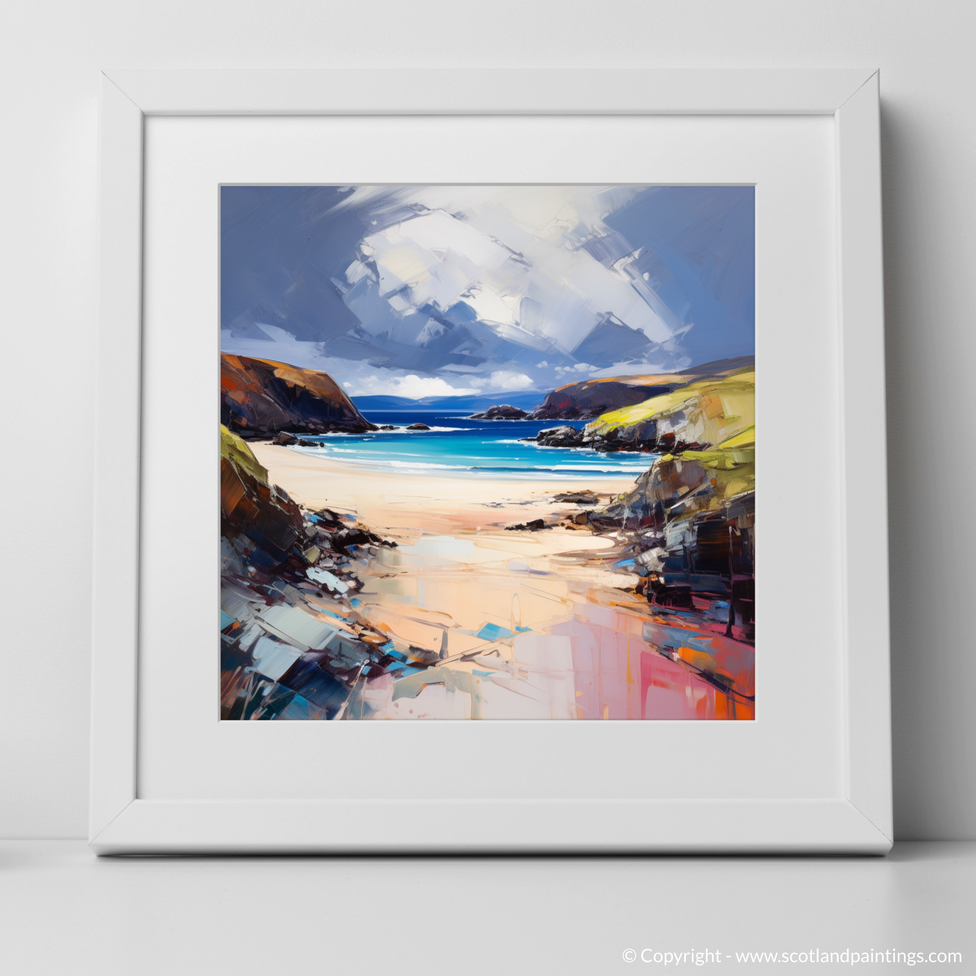Art Print of Balnakeil Bay, Durness, Sutherland with a white frame