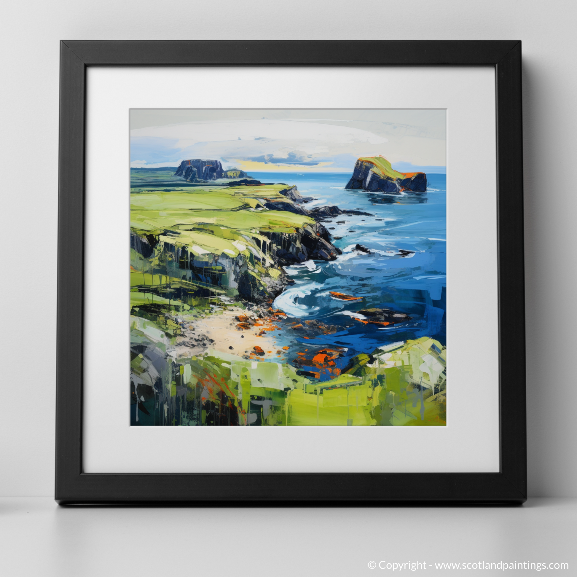 Art Print of Isle of Islay, Inner Hebrides with a black frame